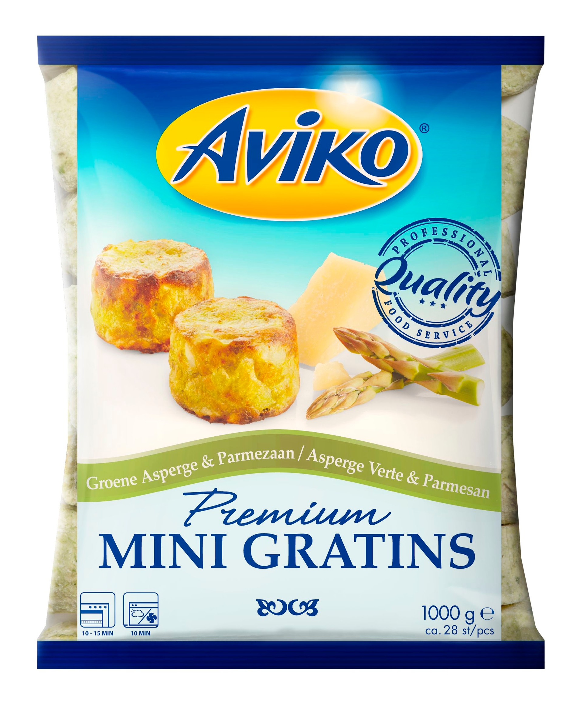 aviko mini små potatisbakelser sparris parmesan