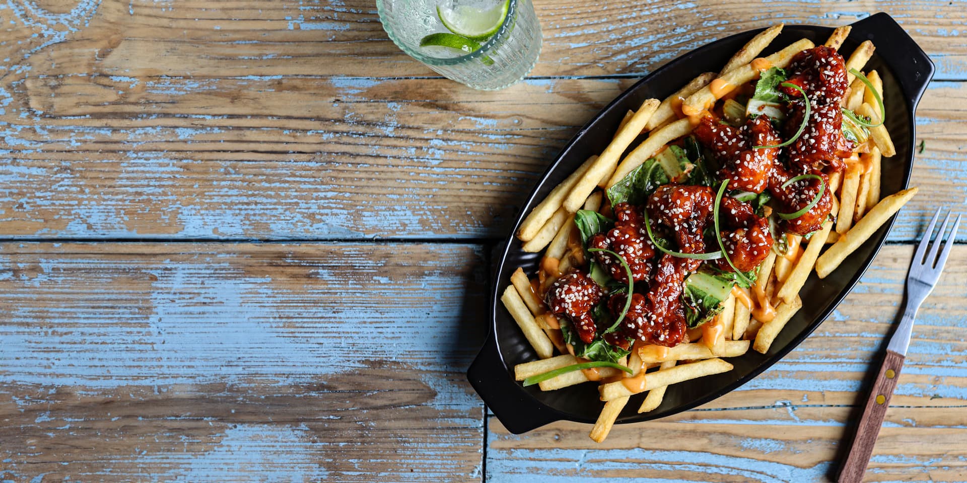 Korean Fried Cauliflower Wings Loaded Fries