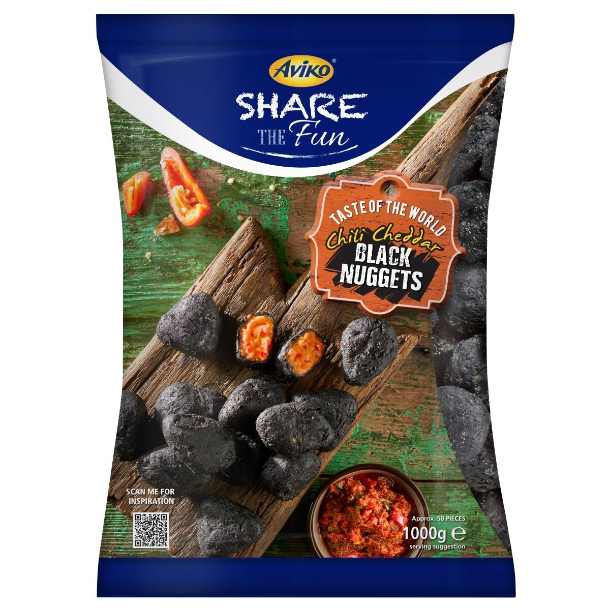 avuji chili cheddar black nuggets