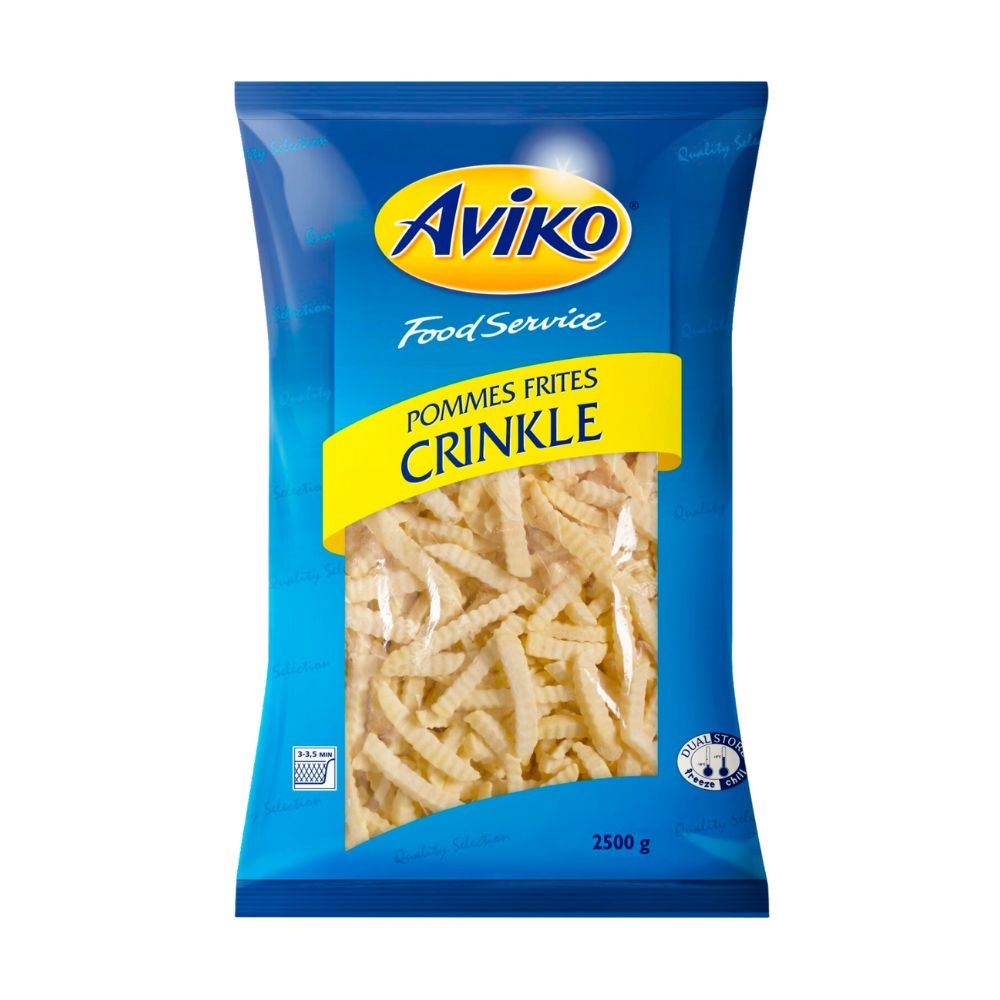 aviko crinkle räfflad pommes frites packshot