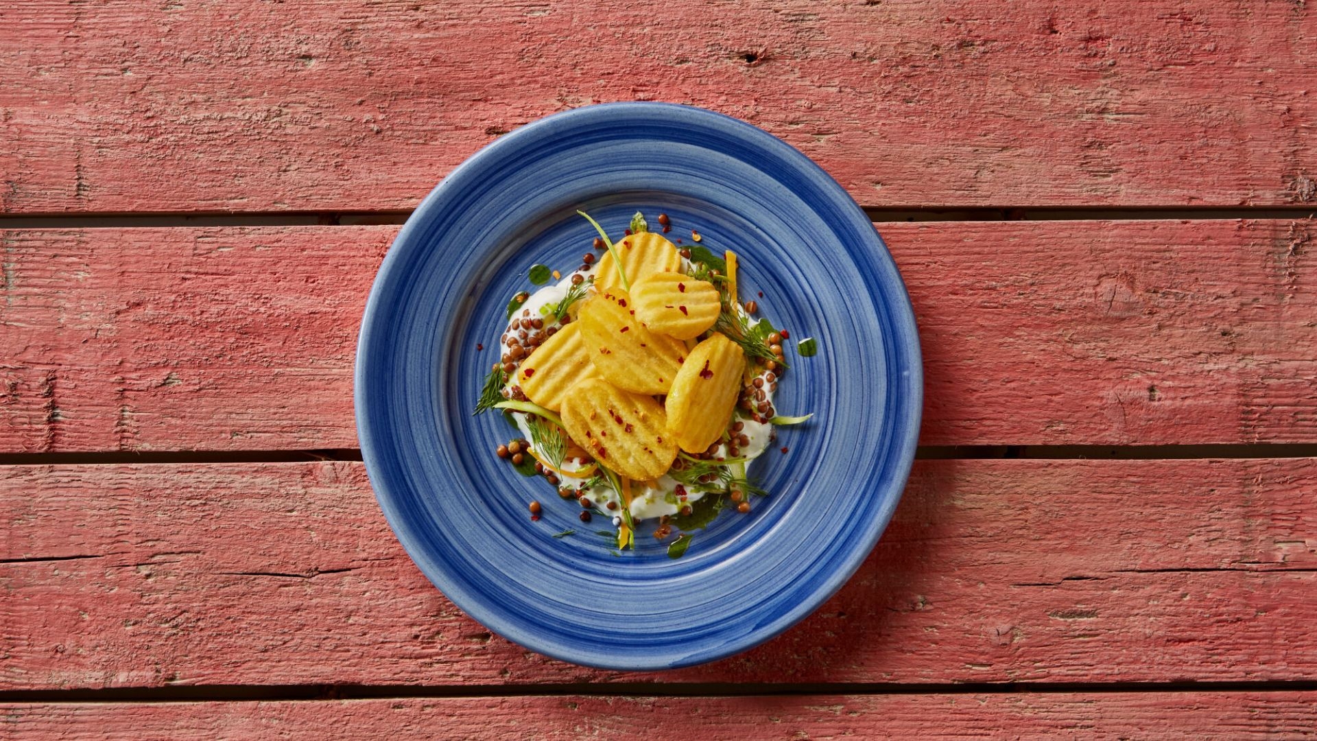serveringsförslag räfflade potatisskivor från aviko dukaten chips