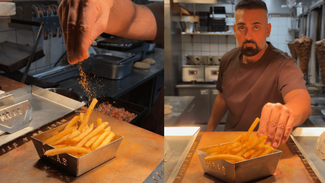 jiray seropian kebabspotting meat on a stick väljer aviko pommes frites super crunch