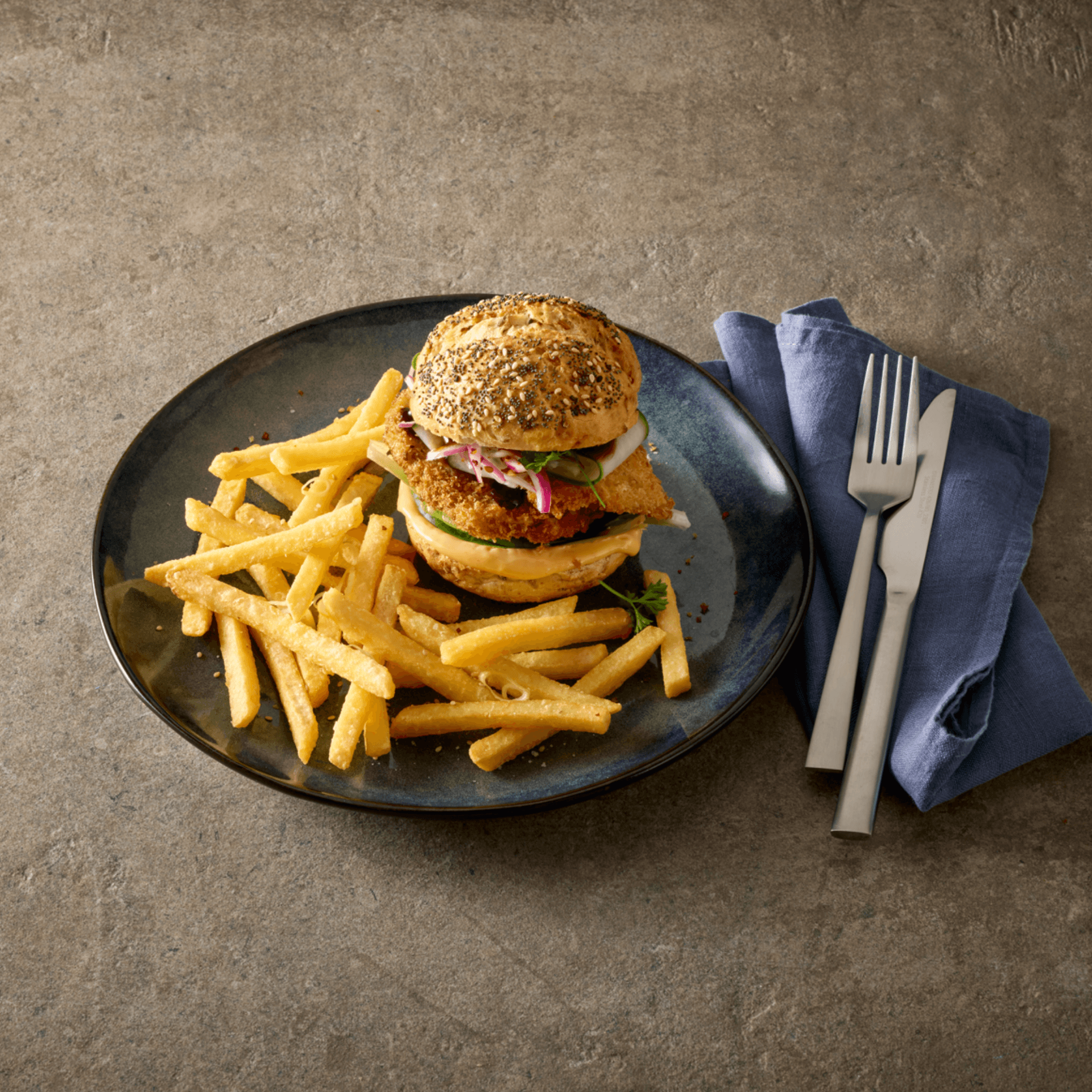master crunch 9,5 mm pommes frites fries receptbild